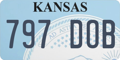 KS license plate 797DOB
