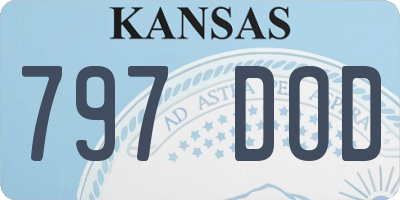 KS license plate 797DOD