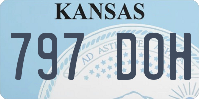 KS license plate 797DOH