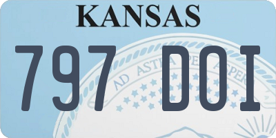 KS license plate 797DOI