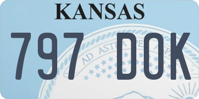 KS license plate 797DOK