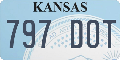 KS license plate 797DOT