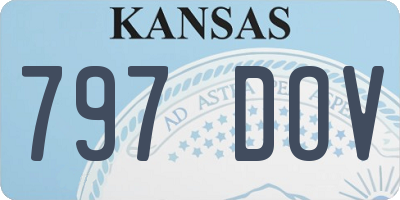 KS license plate 797DOV