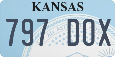 KS license plate 797DOX