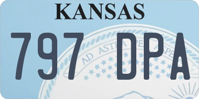 KS license plate 797DPA
