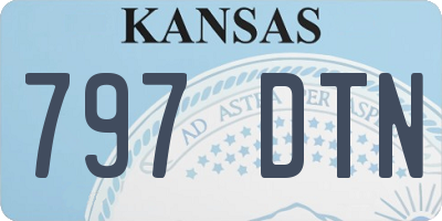 KS license plate 797DTN