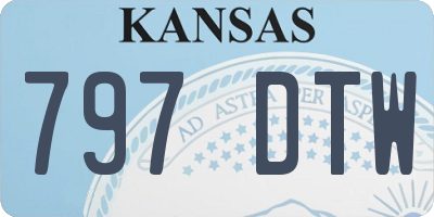 KS license plate 797DTW