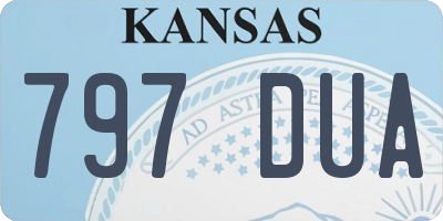 KS license plate 797DUA
