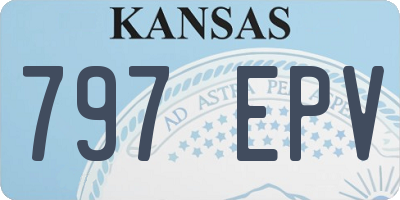 KS license plate 797EPV