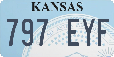 KS license plate 797EYF