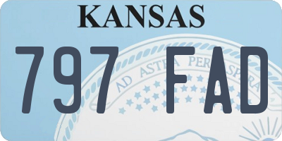 KS license plate 797FAD
