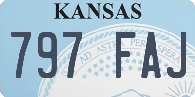 KS license plate 797FAJ