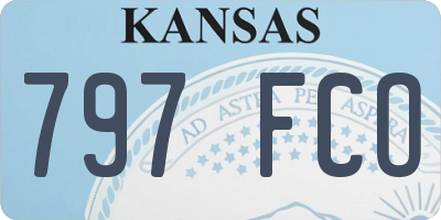 KS license plate 797FCO