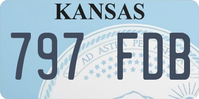 KS license plate 797FDB