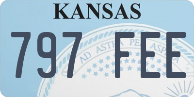 KS license plate 797FEE