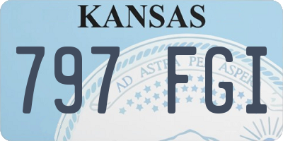 KS license plate 797FGI