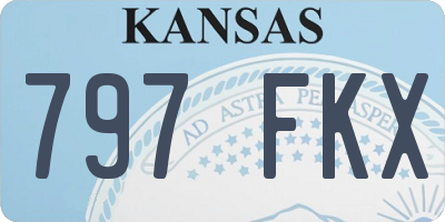 KS license plate 797FKX
