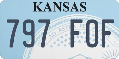 KS license plate 797FOF