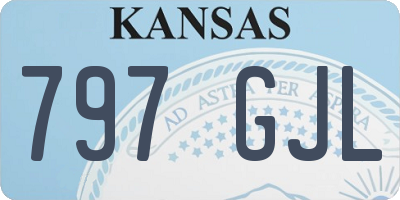 KS license plate 797GJL