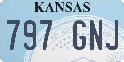 KS license plate 797GNJ