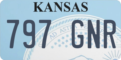 KS license plate 797GNR