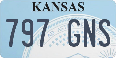 KS license plate 797GNS