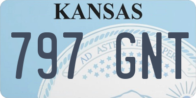 KS license plate 797GNT