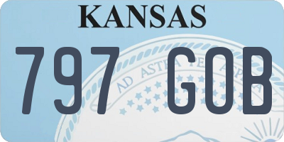 KS license plate 797GOB