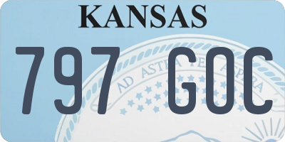 KS license plate 797GOC