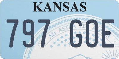KS license plate 797GOE