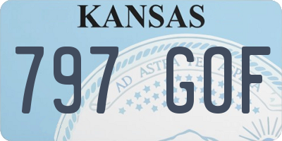 KS license plate 797GOF