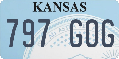 KS license plate 797GOG