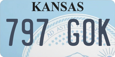 KS license plate 797GOK