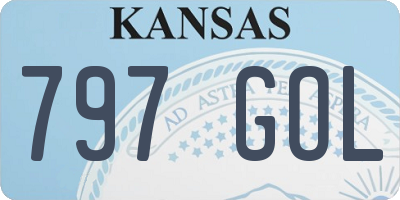 KS license plate 797GOL