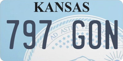 KS license plate 797GON