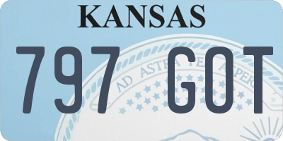 KS license plate 797GOT