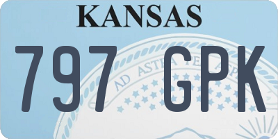 KS license plate 797GPK