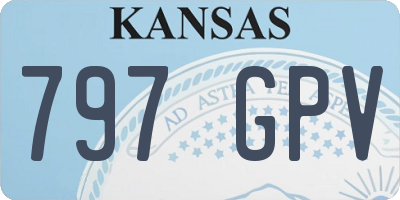 KS license plate 797GPV