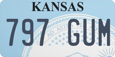 KS license plate 797GUM