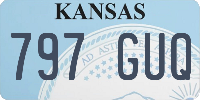 KS license plate 797GUQ