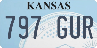 KS license plate 797GUR