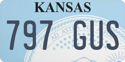 KS license plate 797GUS