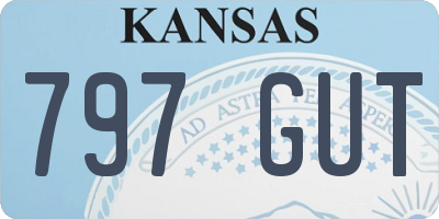 KS license plate 797GUT