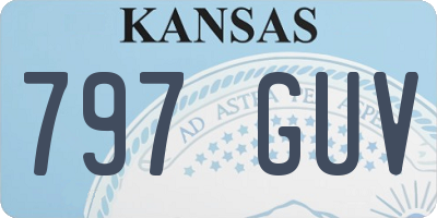 KS license plate 797GUV