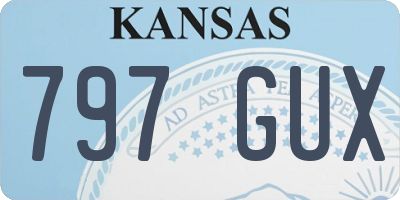 KS license plate 797GUX