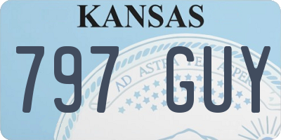 KS license plate 797GUY