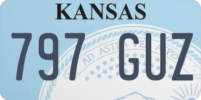 KS license plate 797GUZ