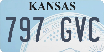 KS license plate 797GVC