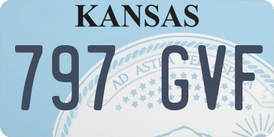 KS license plate 797GVF