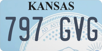 KS license plate 797GVG